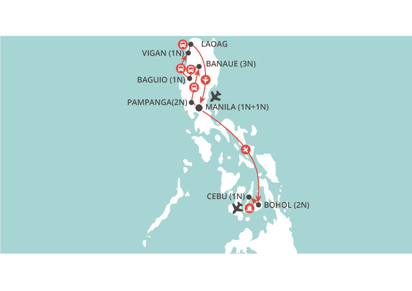 tourhub | Wendy Wu | Philippines Discovery | Tour Map