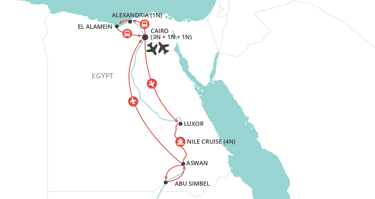 tourhub | Wendy Wu | Dreams of Egypt | Tour Map