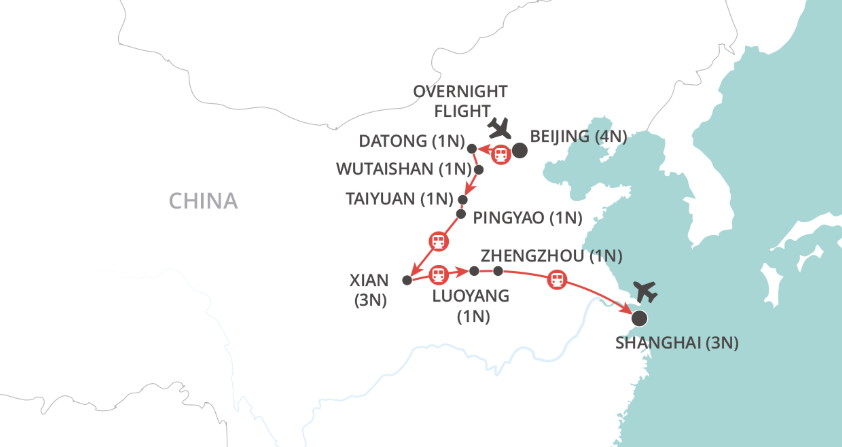 tourhub | Wendy Wu | Ancient China | Tour Map