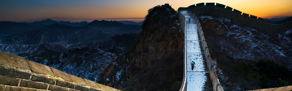 snow on great wall