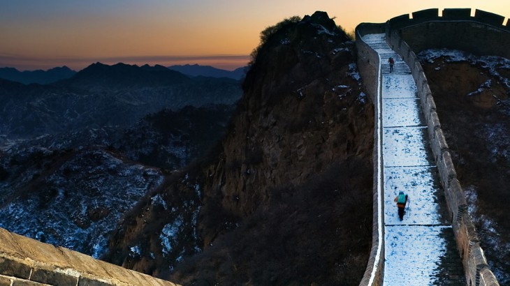 snow on great wall