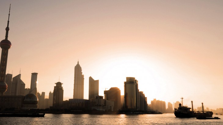 the bund at sunset