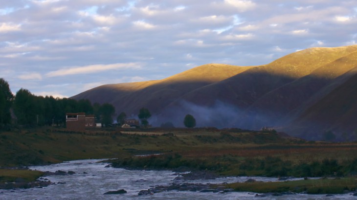 train ride sichuan village