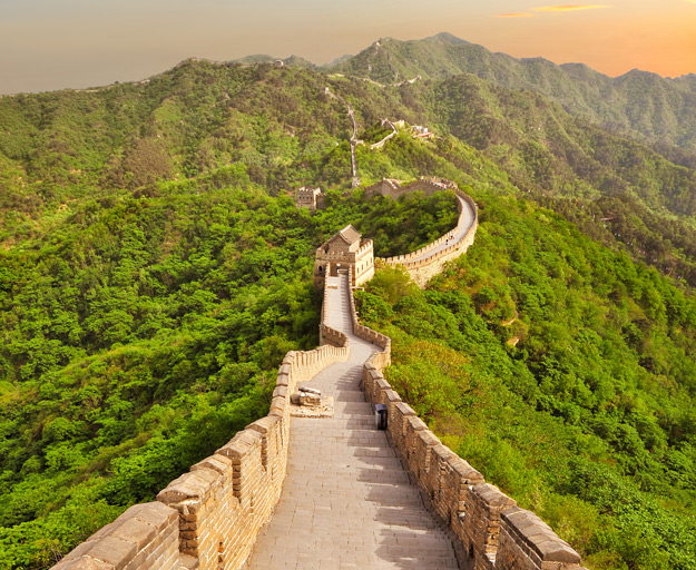 hiking on the great wall
