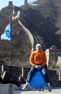 Jumping Great Wall of China