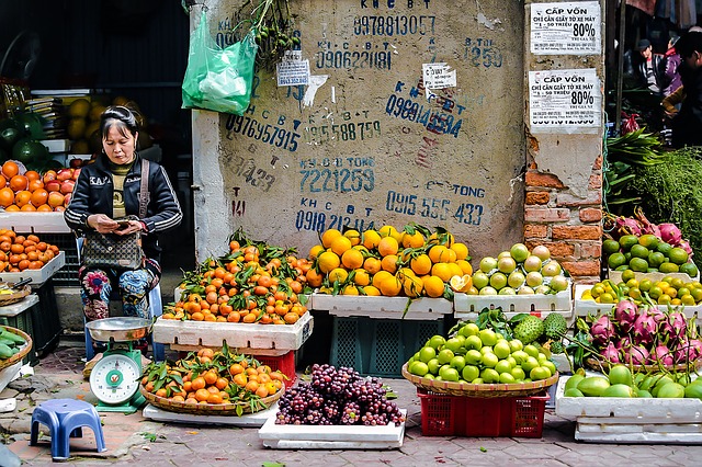 Vietnamese market seller