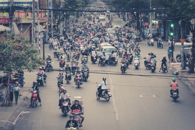 Scooters in Saigon, Vietnam