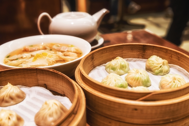 Traditional Chinese dumplings in Shanghai