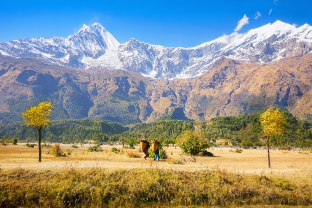 Autumn mountain views, Nepal