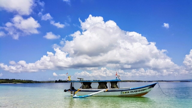 Boat in the water in South East Asia