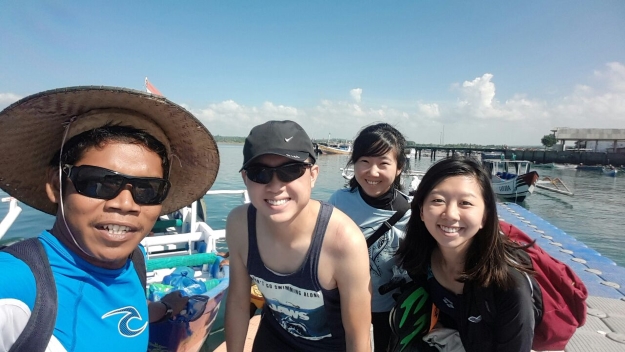 Travellers on a boat trip