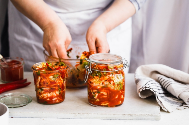 Making kimchi