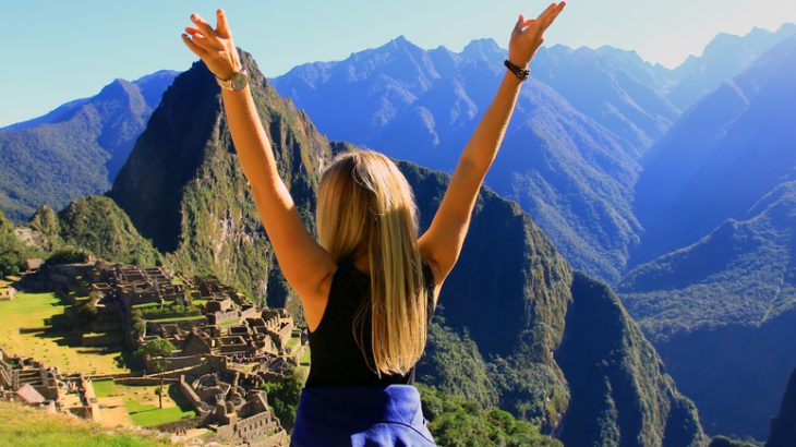 Visitor at Machu Picchu