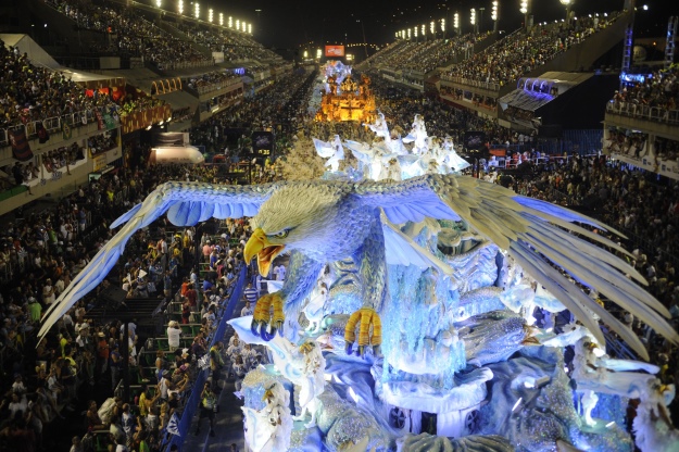 A float passing through Rio's Sambadrome.