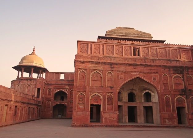 Red sandstone Agra Fort India