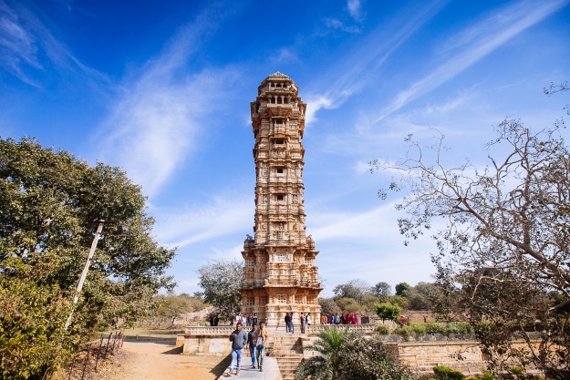 Chittor Fort on a sunny day