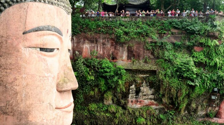 Giant Buddha statue in Leshan, China