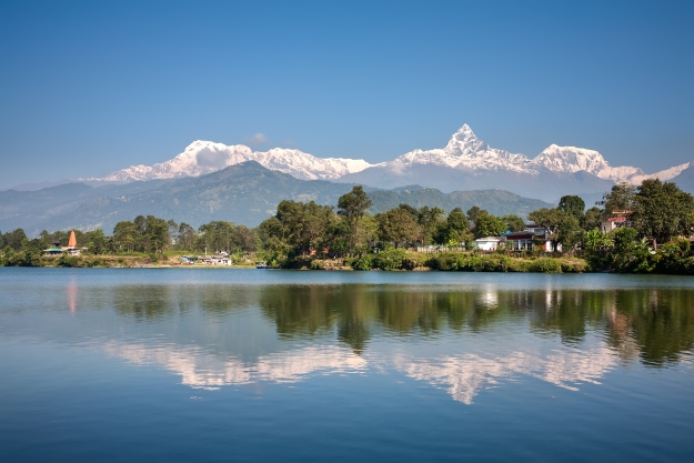 Lake Phewa and Annapurna views