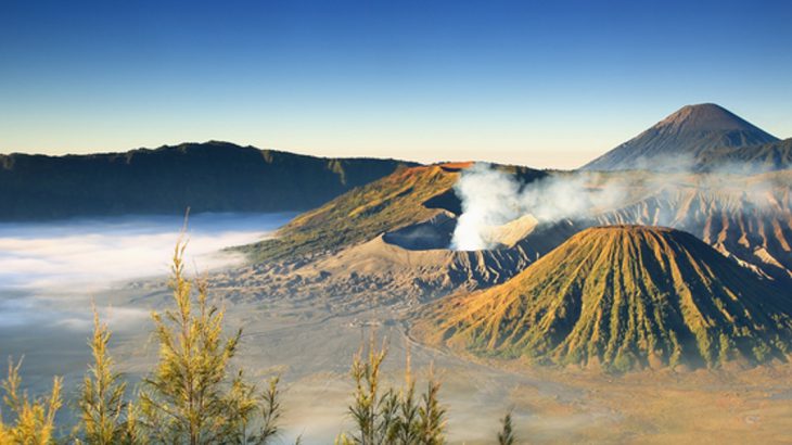 Views over Mt Bromo at sunrise