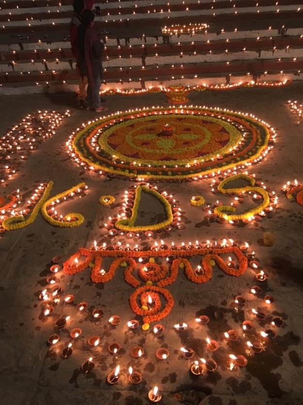 Beautiful flower and candle decorations