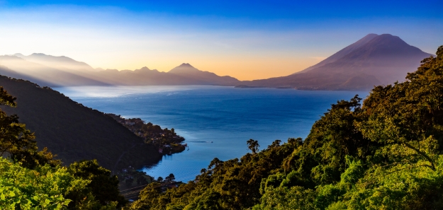 Sunset over Lake Atitlan, Guatemala