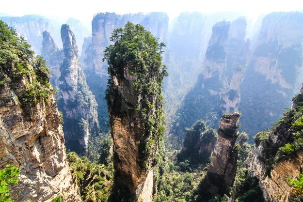 The limestone peaks of Zhangjiajie 