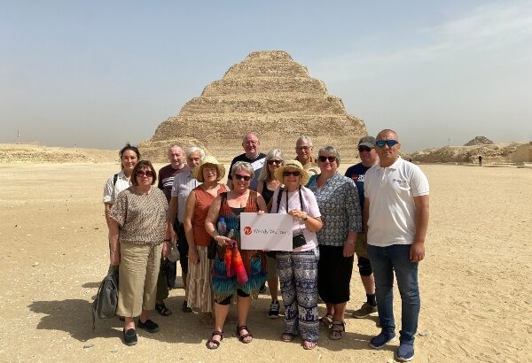 Wendy Wu Tours' customers at Step Pyramid of Sakkara