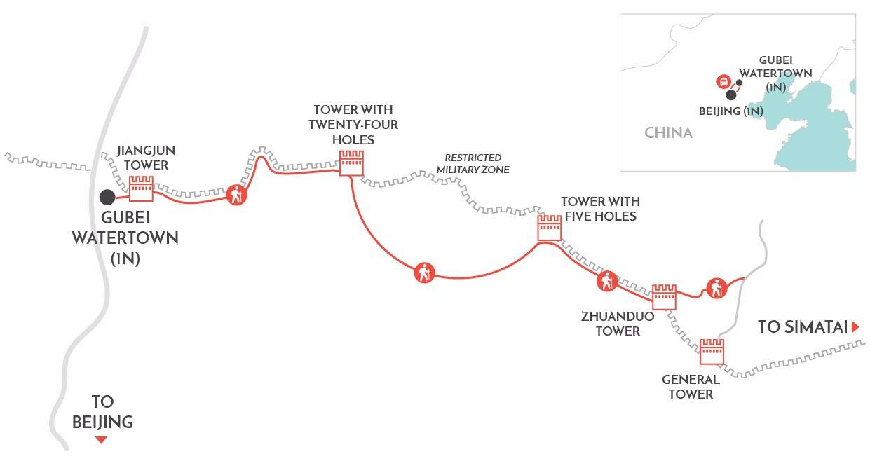 Great Wall Hike map