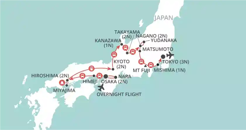 Japan Uncovered map