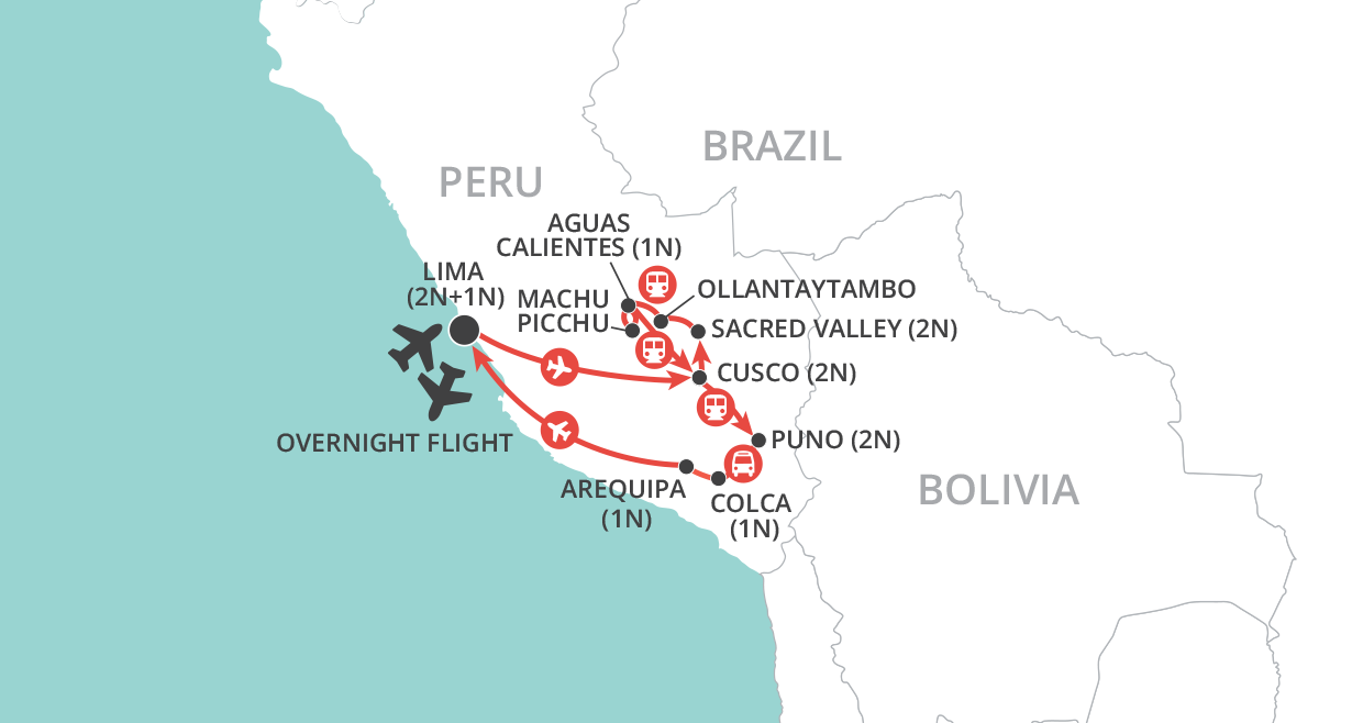 Panoramic Peru map