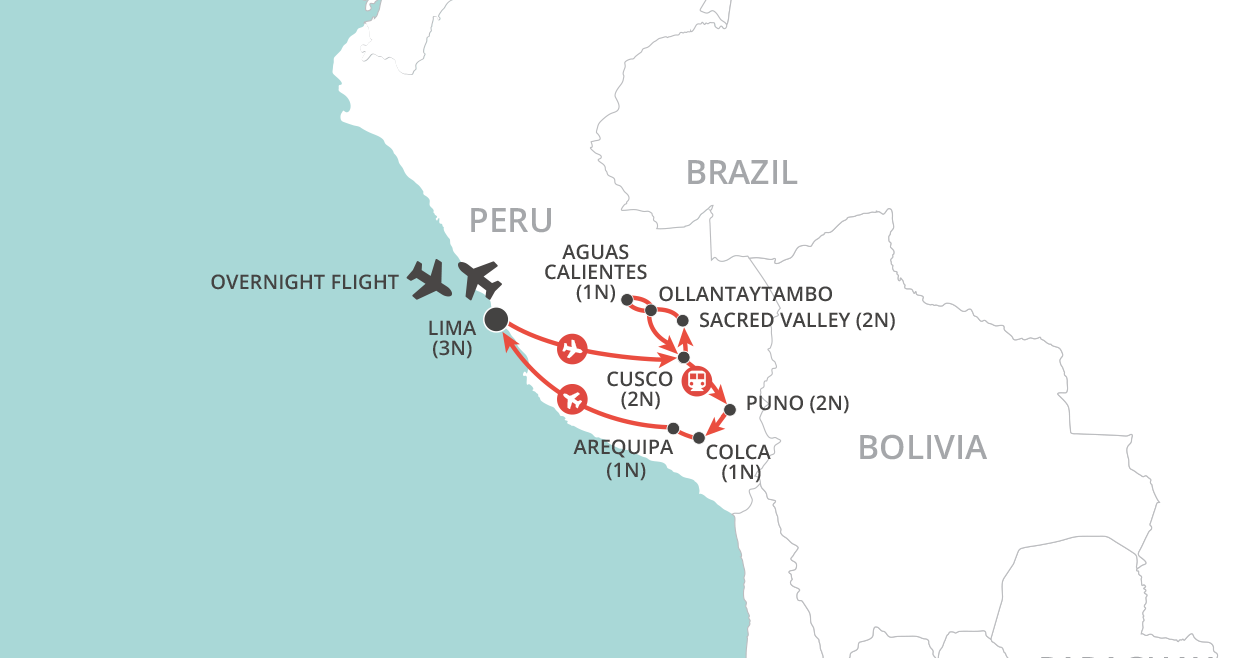 Panoramic Peru map