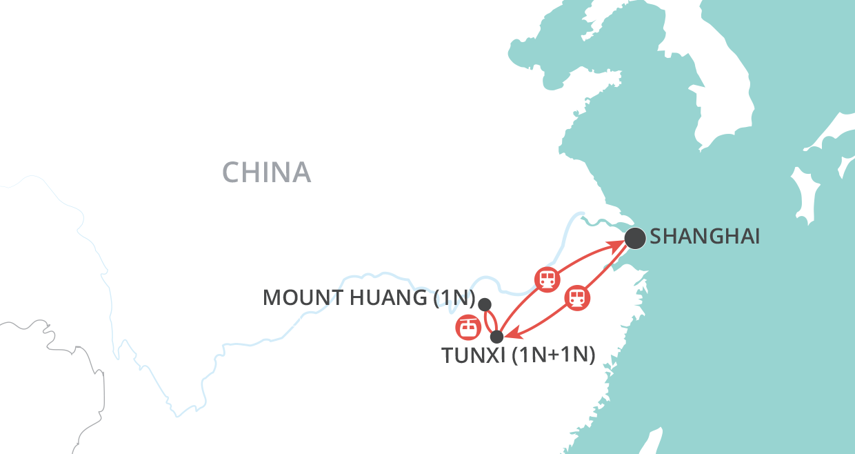 Mount Huang Short Stay map
