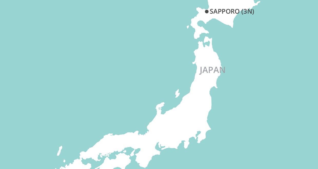 Sapporo & Otaru Extension map