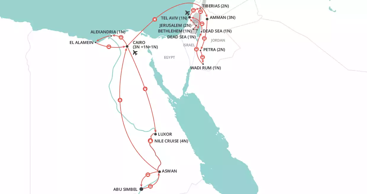 Egypt, Jordan & Israel Explored
