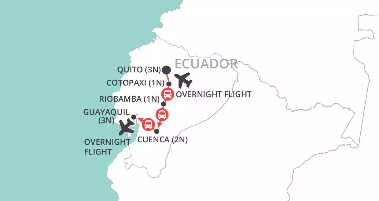 Ecuador Highlights map