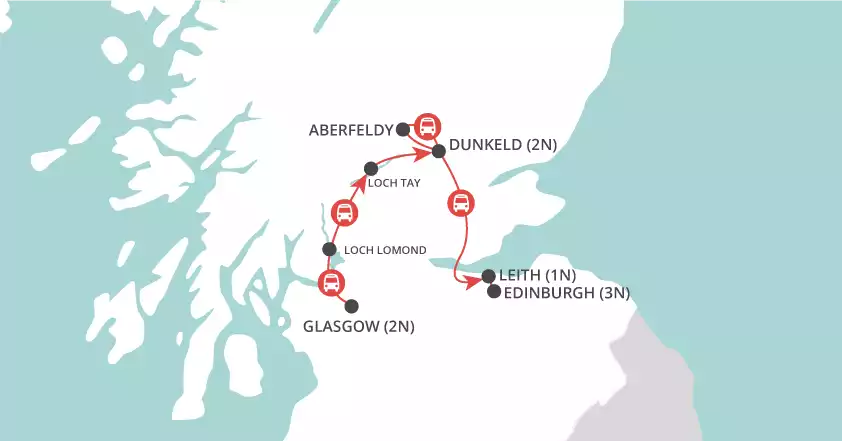 Christmas in Scotland map