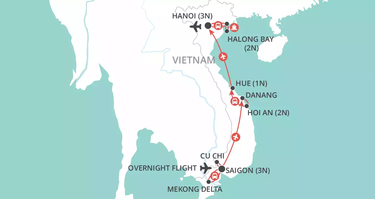 Christmas in Vietnam map