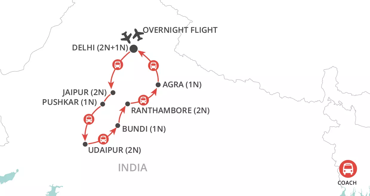 Inspiring India  map