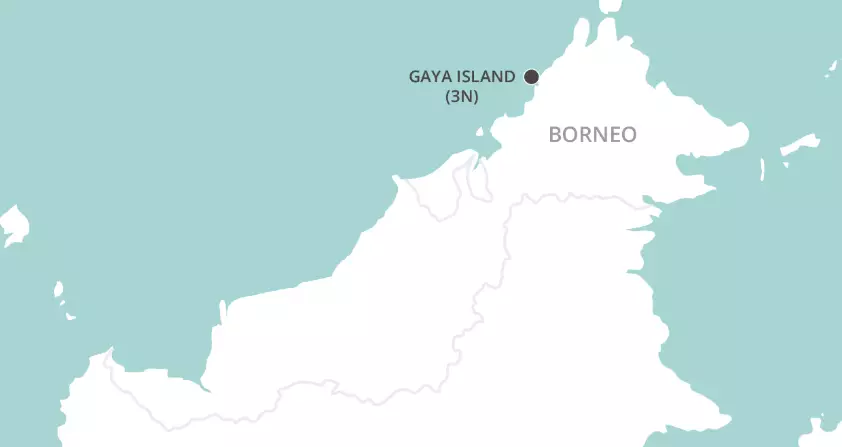 Gaya Island Short Stay map