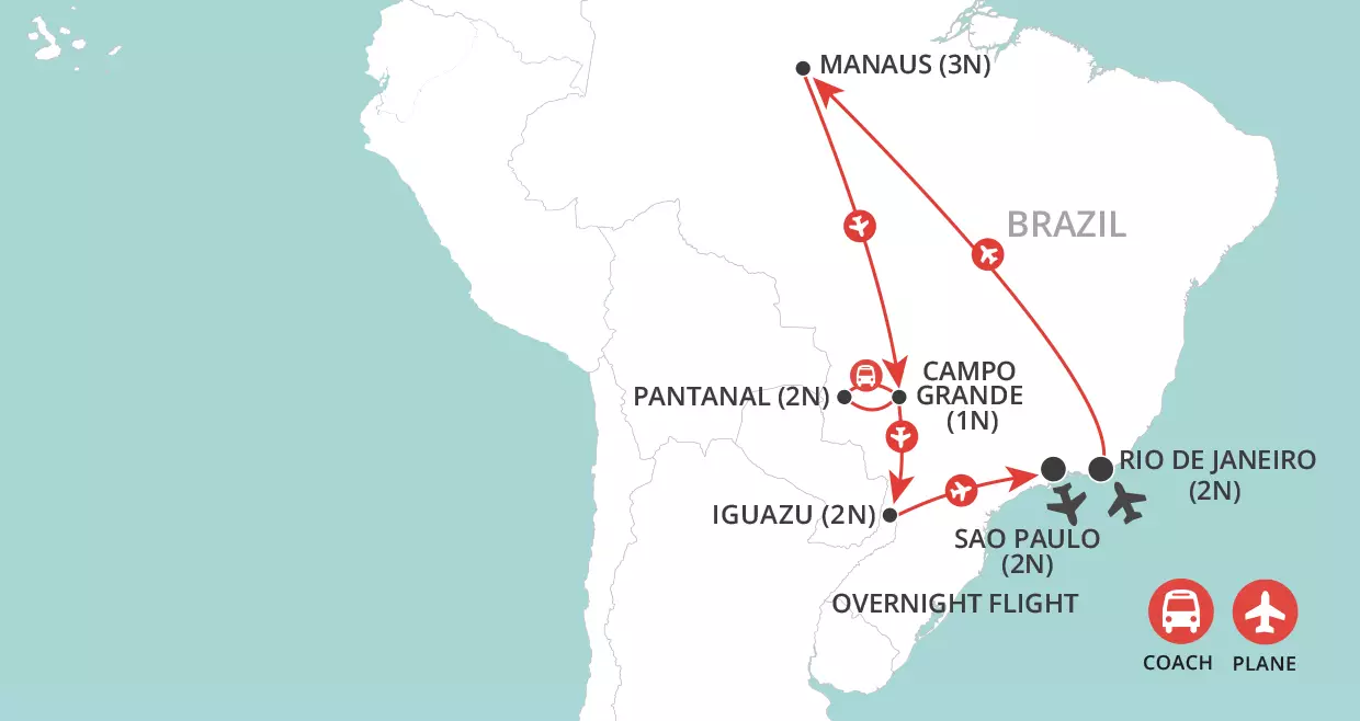 Best of Brazil map