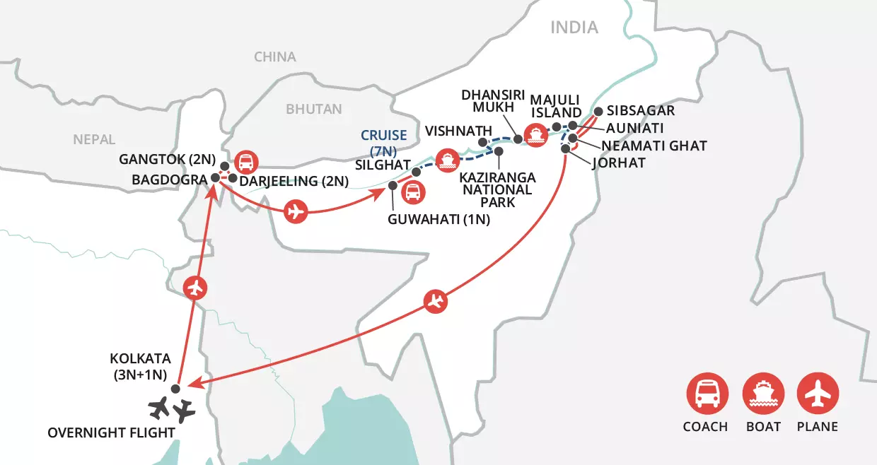 Christmas Beyond the Brahmaputra map