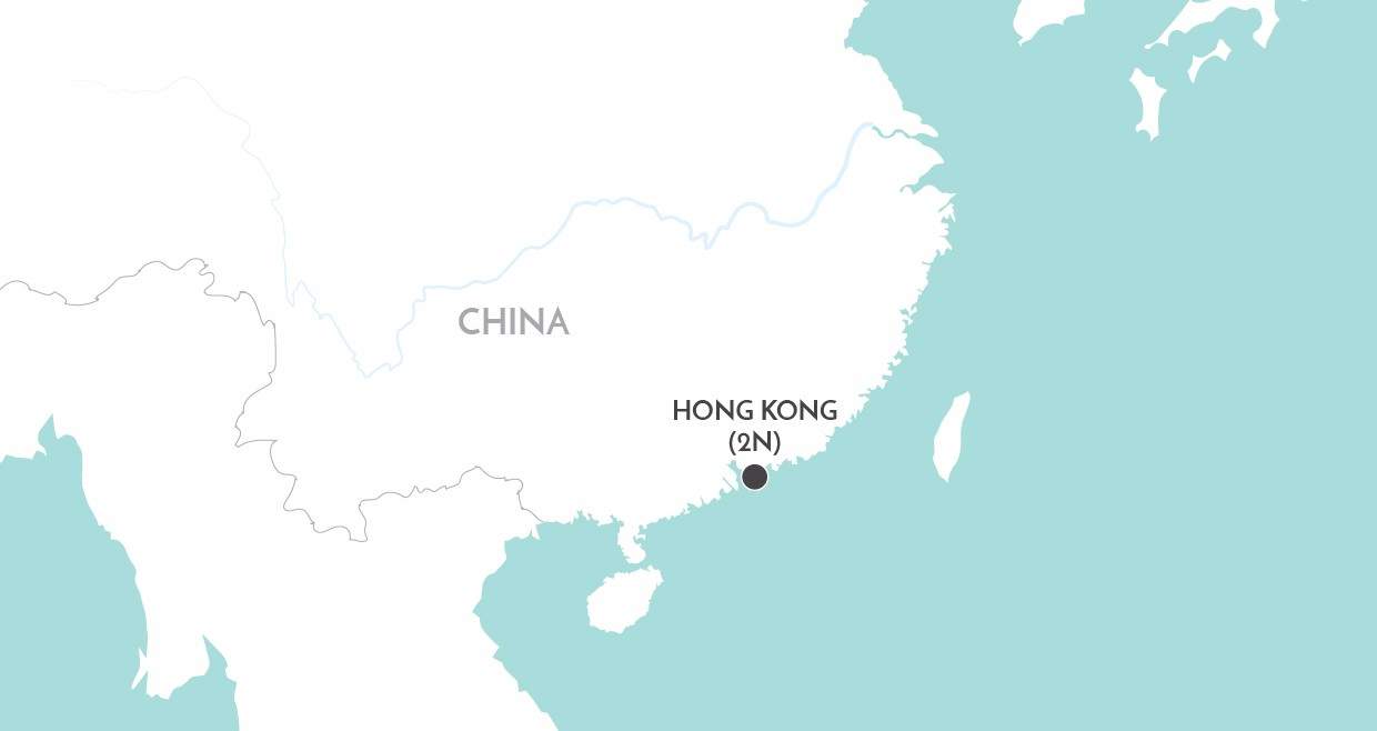 Hong Kong Glimpses - Stopover map