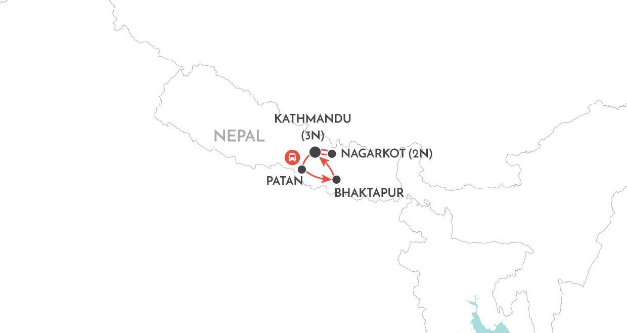 Nepal Short Stay map