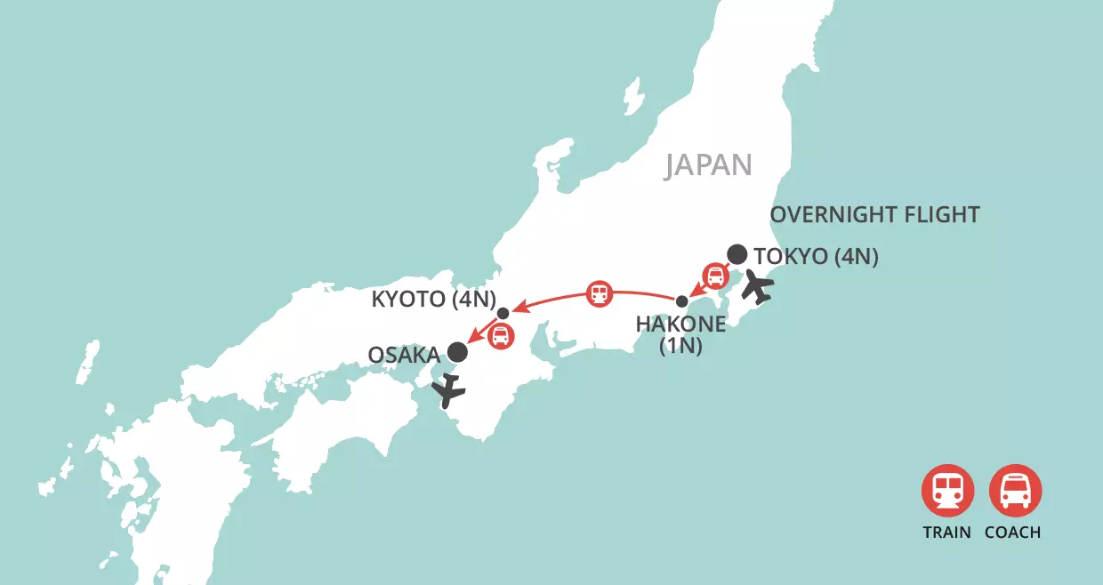 Japan Highlights map