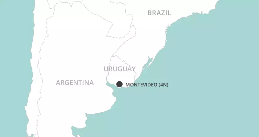 Uruguay Short Stay map