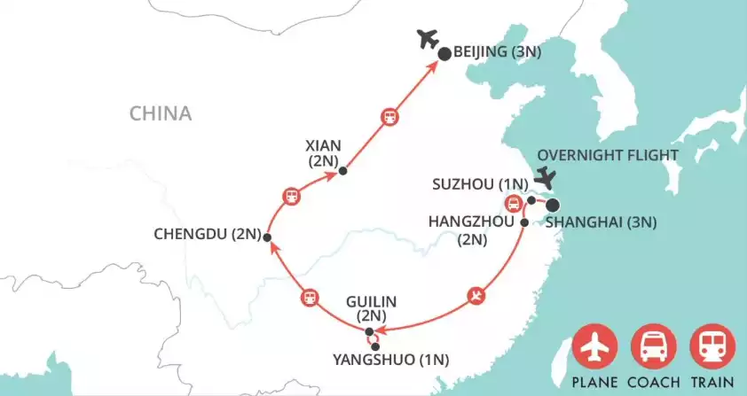 China Delights map