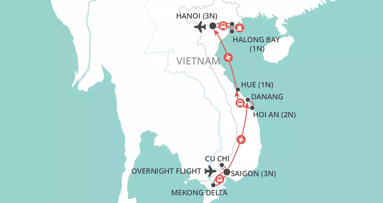 Vietnam at a Glance map