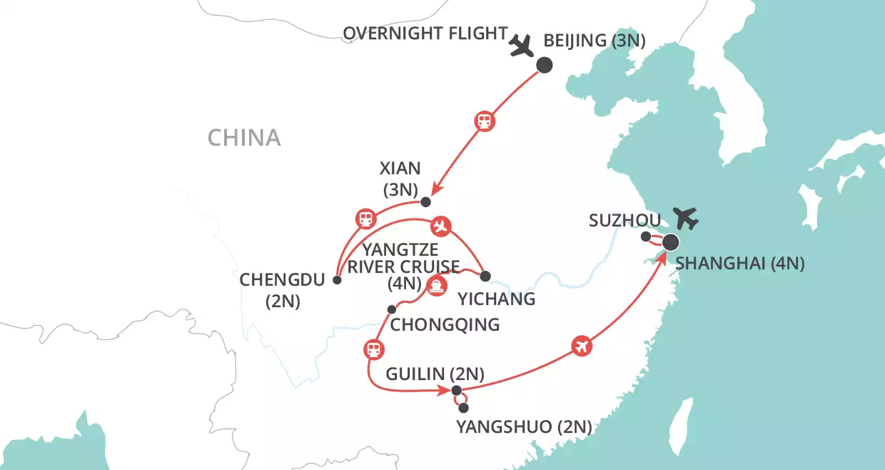 Magnificent China map